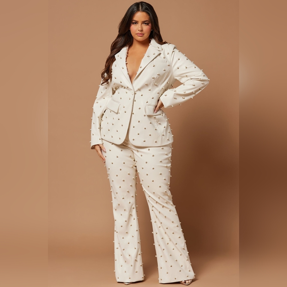 Nova Luxe Leather Emblished Pant Set - Picture 8 of 10